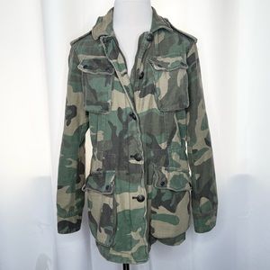 FREE PEOPLE Not Your Brother’s Camo Surplus Jacket